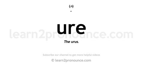 ure pronunciation.